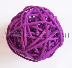 Ротанговый шар (фиолетовый).