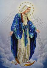 Картины бисером | Икона "Пресвятая Дева Мария". Размер - 25 х 37 см.