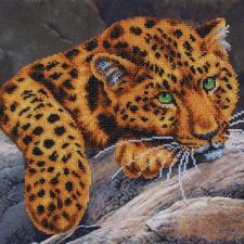 Магия канвы | Леопард. Размер - 26,5 х 26,5 см