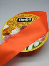 Лента атласная Skroll,50 мм,цвет № 25 (тёмно-оранжевый)