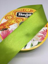 Лента атласная Skroll,50 мм,цвет № 95 (жёлто-зелёный)