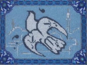 Вышивальная мозаика | Священный голубь Ислама. Размер - 27 х 20 см