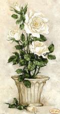 Белые розы. Размер - 24 х 45 см.