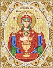 Икона Божией Матери "Неупиваемая чаша". Размер - 18 х 23 см.