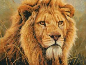 Набор для вышивания крестом "Король зверей-лев".