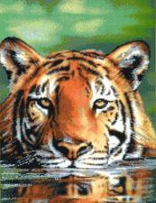 Набор для вышивания крестом "Водяной тигр". Размер - 27,9 х 39, 2 см