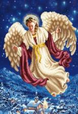 Рисунок на ткани "Ангел над городом".