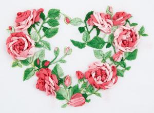 Панна | Сердце из роз. Размер - 14,5 х 10,5 см