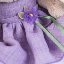 Зайка Ми в фиолетовом платье с цветочком (Малыш). Размер - 15 см