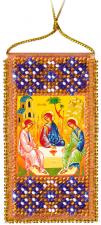 Набор-оберег для вышивки бисером на натуральном художественном холсте "Молитва Пресвятой Троице"