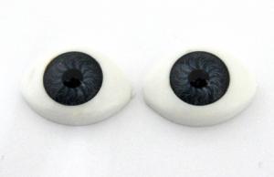 Глазки для кукол овальные (половинки). Цвет (серо-голубой)