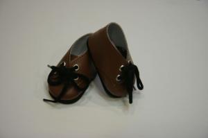 Ботинки на шнурках для кукол,коричневые