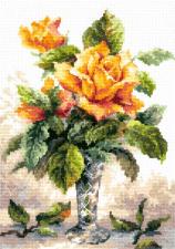 Чудесная игла | Жёлтые розы. Размер - 20 х 27 см.