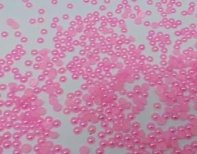 Перламутровые полубусины "Круг",4мм,5г,розовый(04)