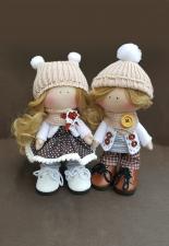 Модное Хобби | Набор для шитья кукол "Малыши-близнецы Маргоша и Антоша" (две куклы в наборе). Высота 25 см