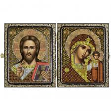 Складень "Христос Спаситель и Пресвятая Богородица Казанская"