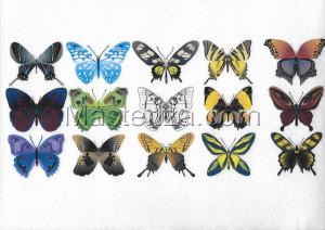 Фетр с рисунком "Бабочки", арт.FP-BF-14, 19х28 см