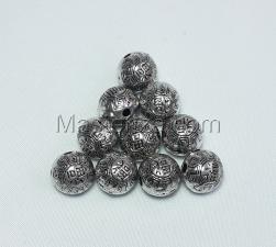 Бусины металлические (серебро),КМ121,10 шт