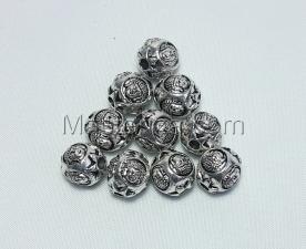 Бусины металлические (серебро),КМ135,10 шт