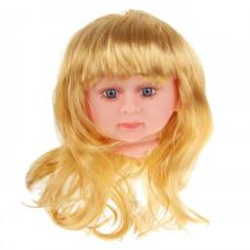 Парик для кукол "Прямые волосы,с чёлкой",размер большой,цвет блонд,диаметр 12 см