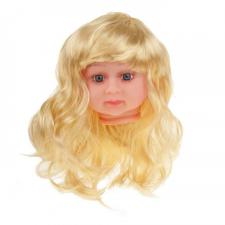 Парик для кукол "Прямые волосы,с чёлкой",размер большой,цвет блонд,диаметр 12 см