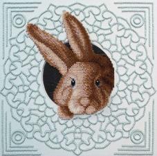 Картины бисером | Кролик. Размер - 25 х 25 см.