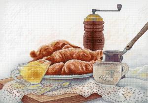 Французский завтрак. Размер - 21 х 19 см.
