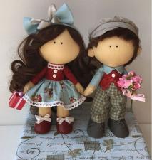 Модное Хобби | Набор для шитья "Малыши идут на праздник" (две куколки в наборе). Высота - 22 см