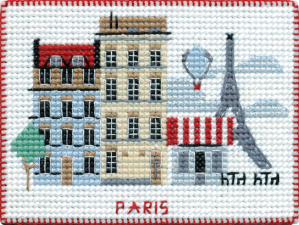 Овен | Набор-магнит для вышивания на пластиковой канве "Столицы мира.Париж"