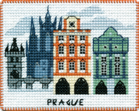 Овен | Набор-магнит для вышивания на пластиковой канве "Столицы мира.Прага"