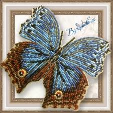 Набор для вышивки бисером на прозрачной основе "Бабочка "Salamis temora""