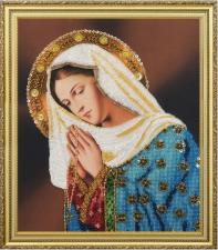 Картины бисером | Молящаяся Дева Мария. Размер - 26 х 30 см.