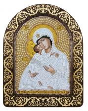 Набор для вышивания бисером иконы в рамке-киоте "Богородица Владимирская"