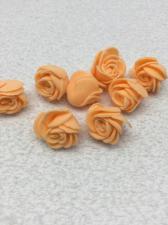 Роза из фоамирана,2 см,цвет оранжевый (orange),10 шт