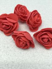 Роза из фоамирана,4 см,цвет красный (red),10 шт