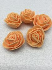 Роза из фоамирана,4 см,цвет оранжевый (orange),10 шт