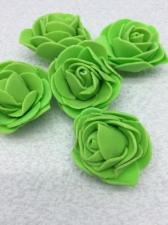 Роза из фоамирана,4 см,цвет зелёный (green),10 шт