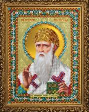 Картины бисером | Икона Святителя Спиридона Тримифунтского. Размер - 20 х 27 см.