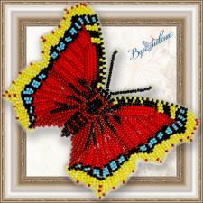 Набор для вышивки бисером на прозрачной основе "Бабочка "Nymphalis antiopa​​​​​​​""