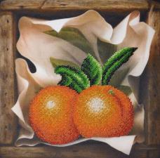 Картины бисером | Апельсин. Размер - 23 х 23 см.