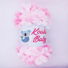 Пряжа Koala baby colors (100% полиэстер, 150 гр/13,9 м), цвет 203 бело-розовый