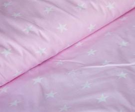 Ткань хлопок Звёздочки, 125г/м², 100% хлопок, шир. 150см, цв.02 розовый уп.3м
