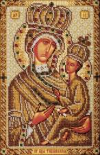 Радуга бисера (Кроше) | Богородица Тихвинская. Размер - 17 х 26 см
