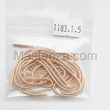 Канитель витая мягкая,спираль 1,5 мм,цвет №1183 розовое золото
