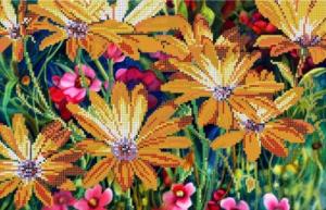 Картины бисером | Схема Таинственное цветение. Размер - 36 х 23 см