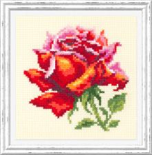 Чудесная игла | Красная роза. Размер - 11 х 11 см