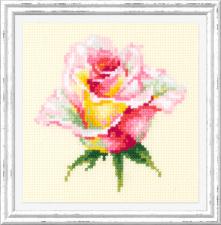 Чудесная игла | Нежная роза. Размер - 11 х 11 см