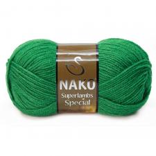 NAKO Superlambs Special (49% шерсть,51% премиум акрил),100 г/200 м,цв.3584 зелёный