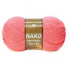 NAKO Superlambs Special (49% шерсть,51% премиум акрил),100 г/200 м,цв.10313 коралловый
