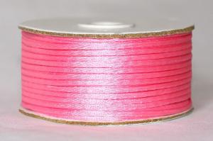Шнур атласный круглый 2-3мм цв. 3077 ярко-розовый